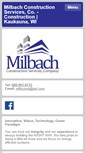 Mobile Screenshot of milbachconstruction.com
